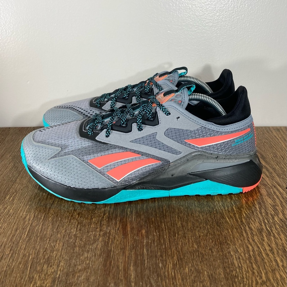 Reebok Nano X2 TR Adventure Training Shoe Men’s Size 10 Grey Classic Teal - Picture 2 of 9